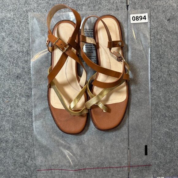 Cole Haan Grand Series W22952 Womens US 8.5 B Sandals Brown Leather Strappy - Picture 5 of 5